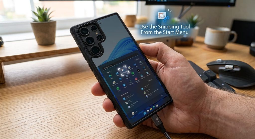 Use the Snipping Tool From the Start Menu